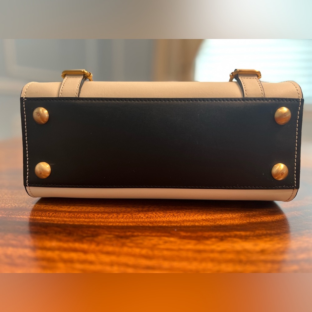 Zac Posen Eartha ColorBlock Black & Cream Convertible Satchel EUC SOLD OUT Every - Picture 14 of 17